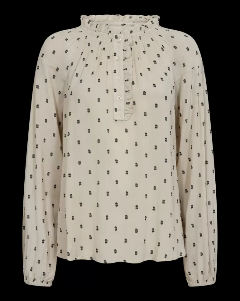 FREEQUENT FQVIOLET - BLOUSE - BEIGE Moonbeamw.Black Sale