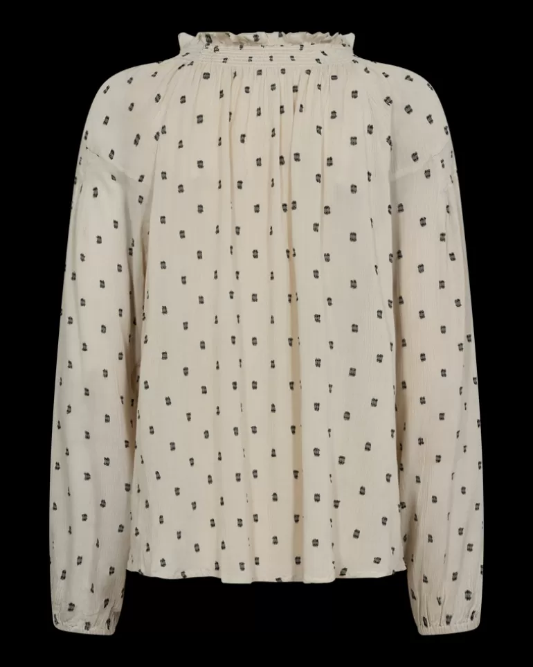 FREEQUENT FQVIOLET - BLOUSE - BEIGE Moonbeamw.Black Sale