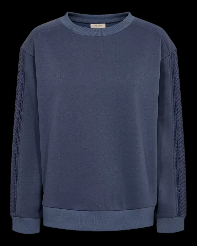 FREEQUENT FQWANA - PULLOVER - BLUE VintageIndigo Hot