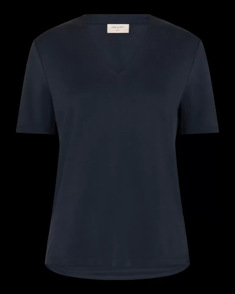 FREEQUENT FQYR - SHORT SLEEVED BLOUSE - BLUE Salute Best Sale